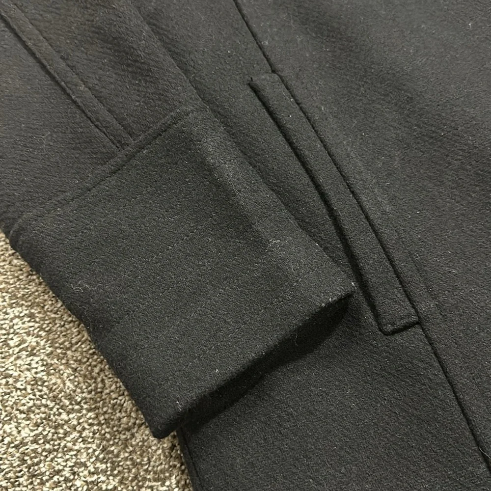 Worthington asymmetrical wool front zip coat. Black. Small. Like new. - Picture 4 of 13